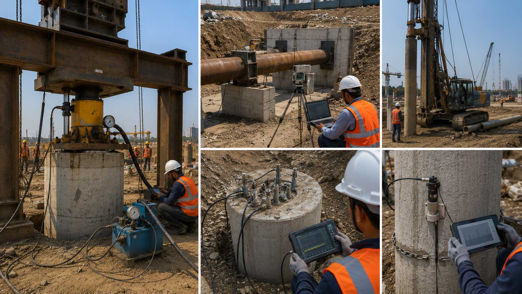 Pile load testing and foundation works